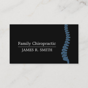 Tarjeta De Visita Chiropráctico de Chiropráctica Familiar Profesiona