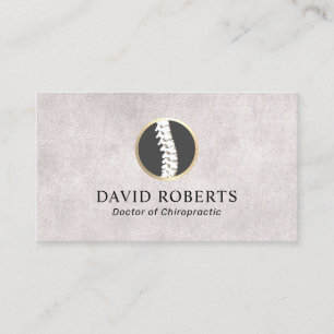 Tarjeta De Visita Chiropráctico Logotipo de columna Vintage Chiropr