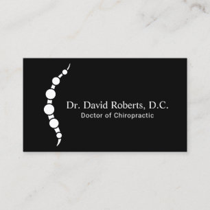 Tarjeta De Visita Chiropráctico Personalizado Logotipo de columna Qu