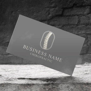 Tarjeta De Visita Chiropráctico Profesional con logotipo de espina d