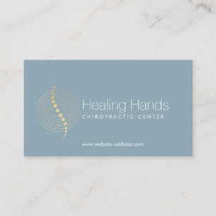 Tarjeta De Visita Chiropractico Resumen de los Círculos de Oro Logot