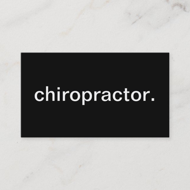 Tarjeta De Visita Chiropractor (Anverso)