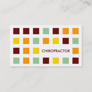 Tarjeta De Visita CHIROPRACTOR (cuadrados mod)