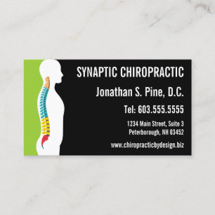 Tarjeta De Visita Chiropractor gráfico de las horas de oficina de la