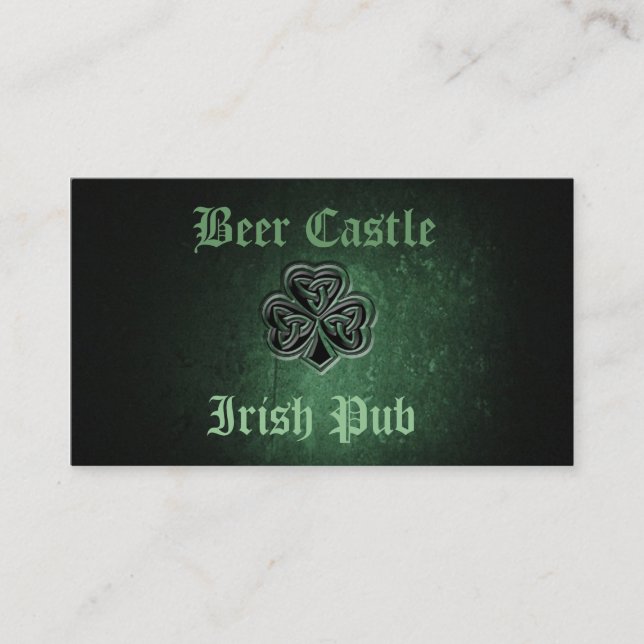 Tarjeta De Visita Chismoso de suerte irlandés con clase profesional (Anverso)