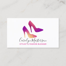 Tarjeta De Visita Chispa atractiva del tacón alto del Blogger de la