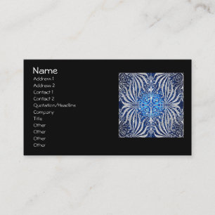 Tarjeta De Visita Chispa azul y de plata del Victorian