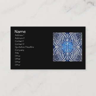 Tarjeta De Visita Chispa azul y de plata del Victorian