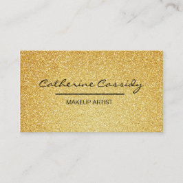 Tarjeta De Visita Chispa bonita del purpurina del oro, artista de
