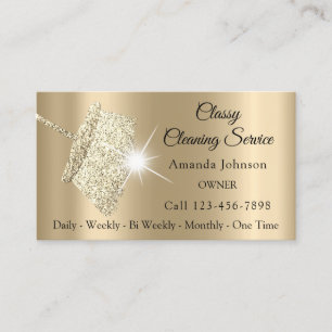 Tarjeta De Visita Chispa con clase del oro de la sepia de la criada