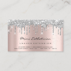 Tarjeta De Visita Chispa ConfettGray del rosa del latigazo de las