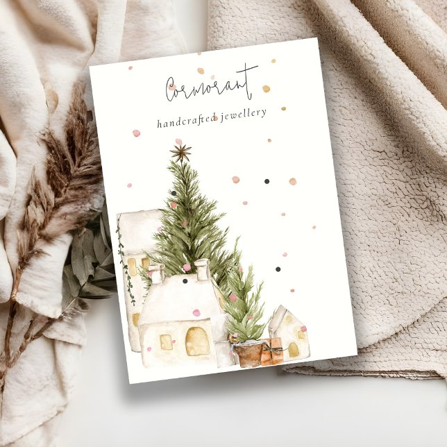 Tarjeta De Visita Chispa de la casa del árbol de navidad 2 portaobje (Subido por el creador)