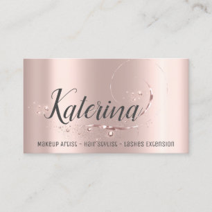 Tarjeta De Visita Chispa rosada del rosa de los latigazos del salón