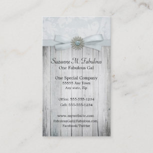 Tarjeta De Visita Chispa suave elegante rústica de Blue Ribbon