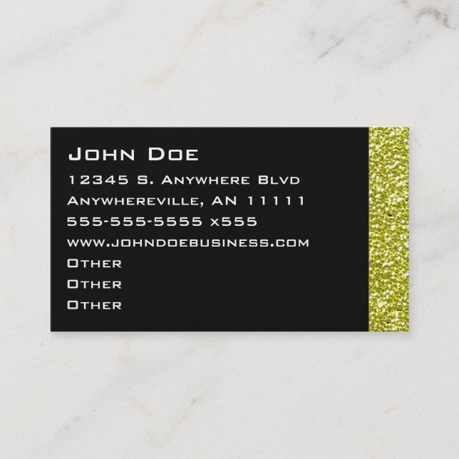 Tarjeta de visita chispeante de la frontera del (Anverso)