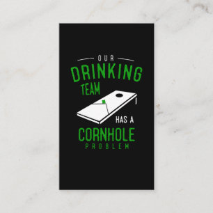 Tarjeta De Visita Chistes para beber cornhole y cerveza