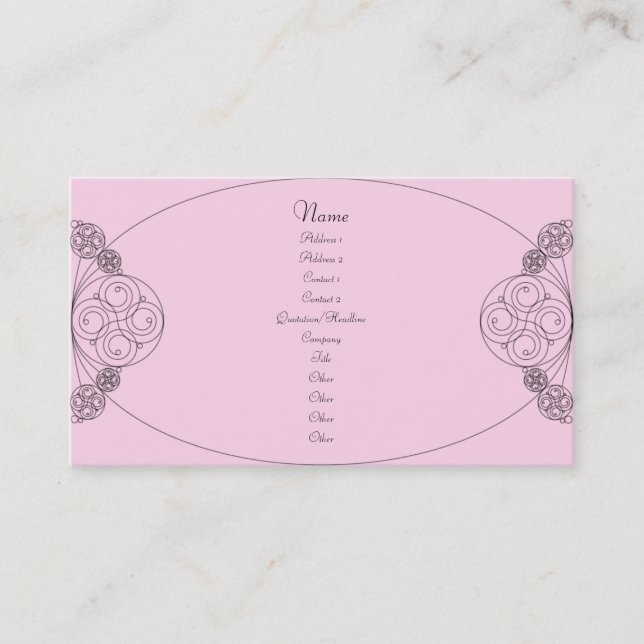 Tarjeta De Visita Chloe - rosa (Anverso)