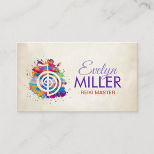 Tarjeta De Visita Cho ku Rei en bandeja colorida