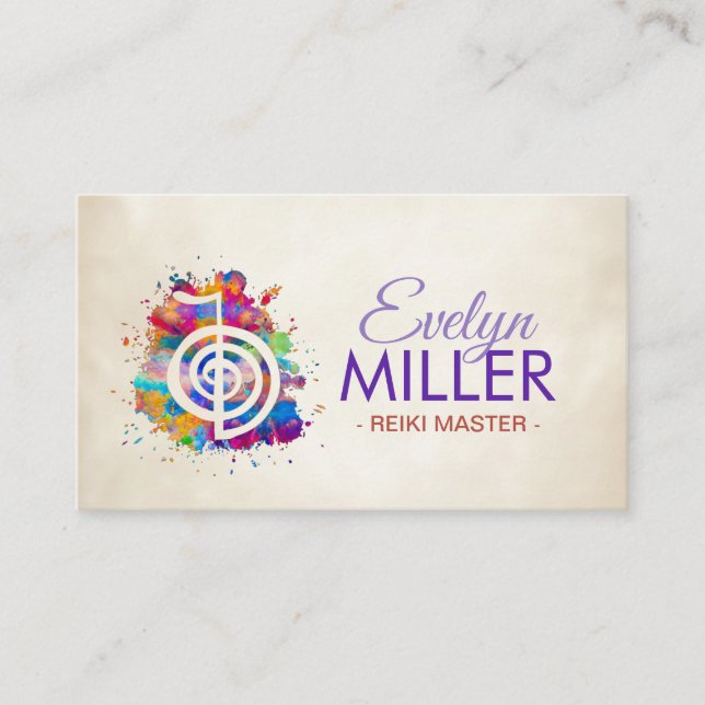 Tarjeta De Visita Cho ku Rei en bandeja colorida (Anverso)