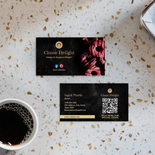 Tarjeta De Visita Choco Donus Business | Vintage clásico (Subido por el creador)