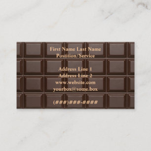 Tarjeta De Visita Chocolate