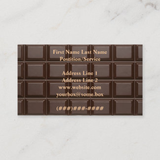 Tarjeta De Visita Chocolate