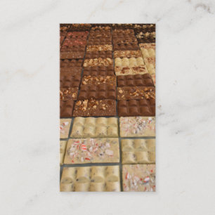 Tarjeta De Visita Chocolate Bar Candy Chocolatier Shop Pastry Chef
