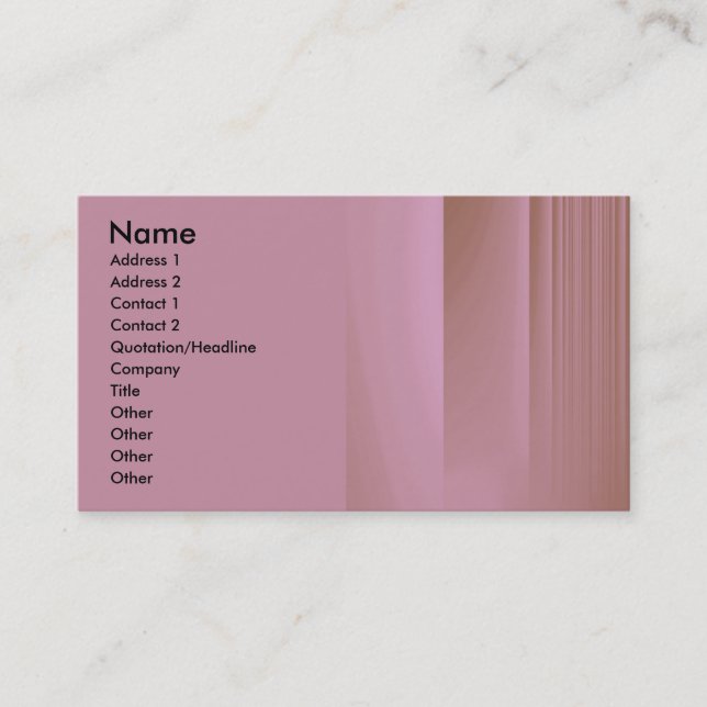 Tarjeta De Visita Chocolate de fresa (Anverso)