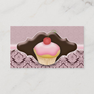 Tarjeta De Visita Chocolate del damasco de la magdalena de la