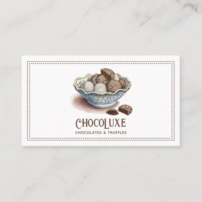 Tarjeta De Visita Chocolate Desserer Caterer Chocolatier (Anverso)