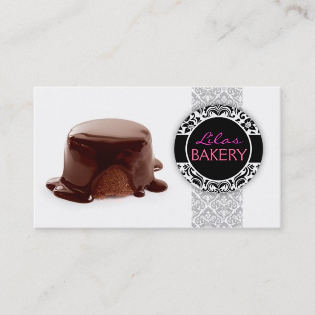 Tarjeta De Visita Chocolate dessert bakery Business card (Anverso)