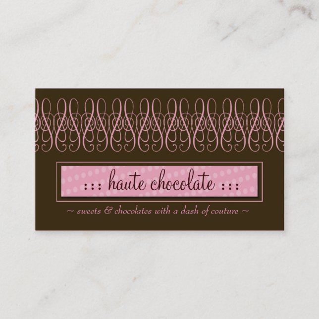 TARJETA DE VISITA CHOCOLATE DULCE 311-SWIRLY (Anverso)