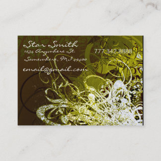 Tarjeta De Visita Chocolate Florals Con PeaPods