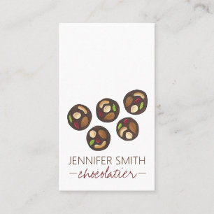 Tarjeta De Visita Chocolate Shop Chocolatier pastelería Mendiants