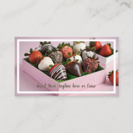Tarjeta De Visita Chocolate Strawberries QR