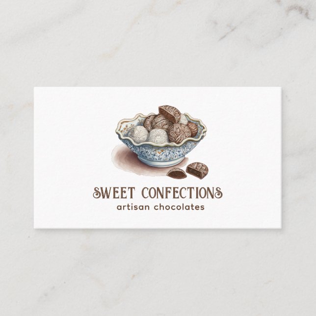 Tarjeta De Visita Chocolates artesanales (Anverso)