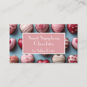 Tarjeta De Visita chocolates de colores suaves pastelería