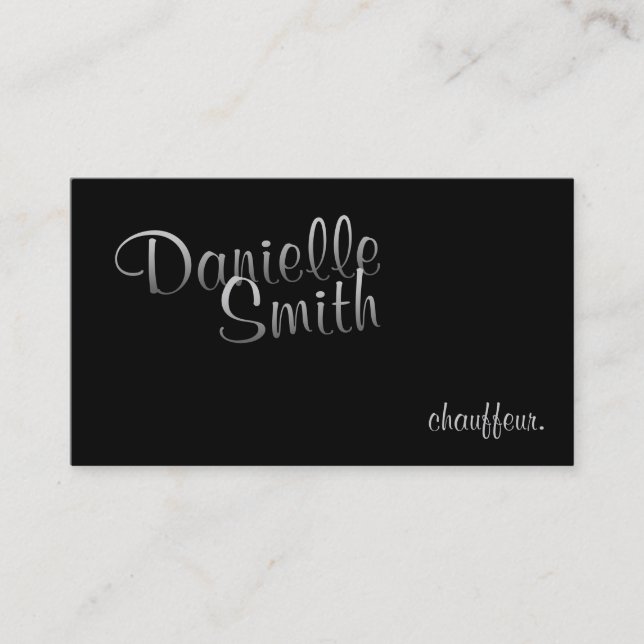Tarjeta De Visita Chofer con Estilo para su Caligrafía (Anverso)