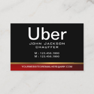Tarjeta De Visita Chofer Conductor de Taxi Profesional Código QR neg