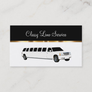 Tarjeta De Visita Chofer de Alquiler de Limusina Elegante