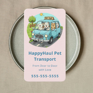Tarjeta De Visita Chofer de Taxi para Mascotas Transporte de Animale