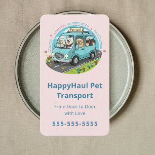 Tarjeta De Visita Chofer de Taxi para Mascotas Transporte Profesiona