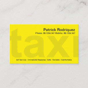 Tarjeta De Visita Chofer de taxi privado de señalización Taxi Amar