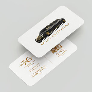 Tarjeta De Visita Chofer Elite Transporte Ejecutivo VIP Limo Negro
