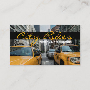 Tarjeta De Visita Chofer Negocio de Transporte de Taxi
