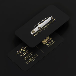 Tarjeta De Visita Chofer privado de lujo Chófer Limusina blanca