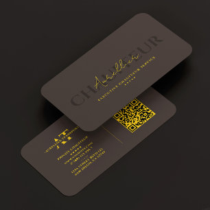 Tarjeta De Visita Chofer Privado Ejecutivo Espresso Amarillo Moderno