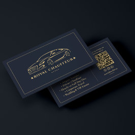 Tarjeta De Visita Chofer Privado Transporte Chófer Azul Oscuro VIP