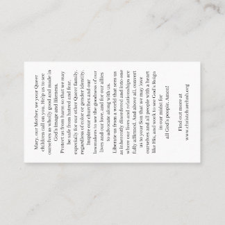 Tarjeta De Visita Christ Church Rainbow Madonna Card