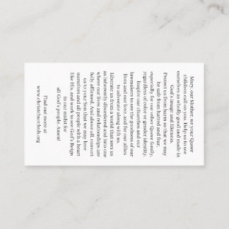 Tarjeta De Visita Christ Church Rainbow Madonna Card